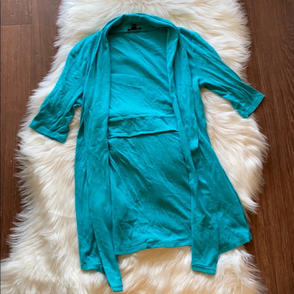 Express teal blue xs cardigan